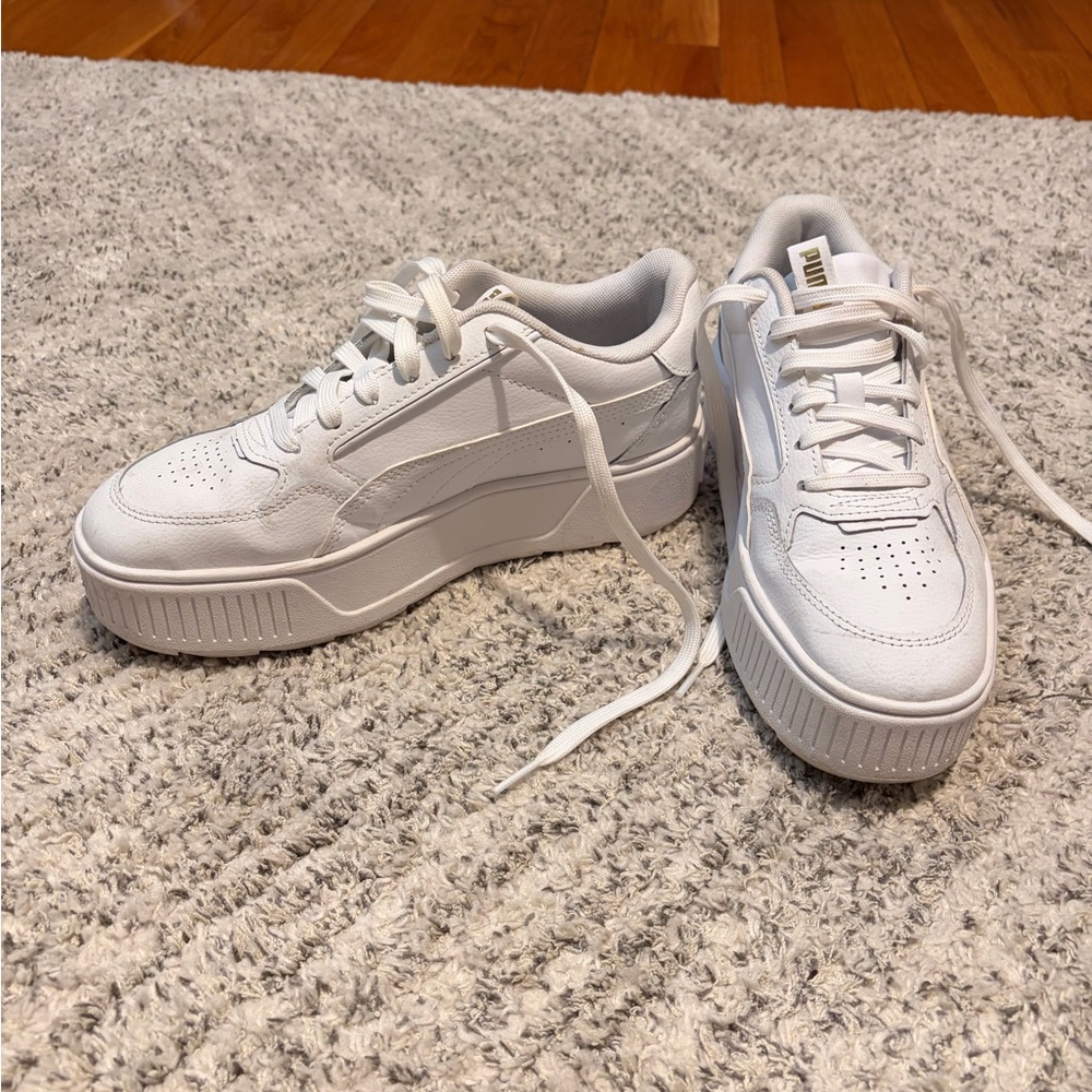 Puma Classic White Platform Sneakers